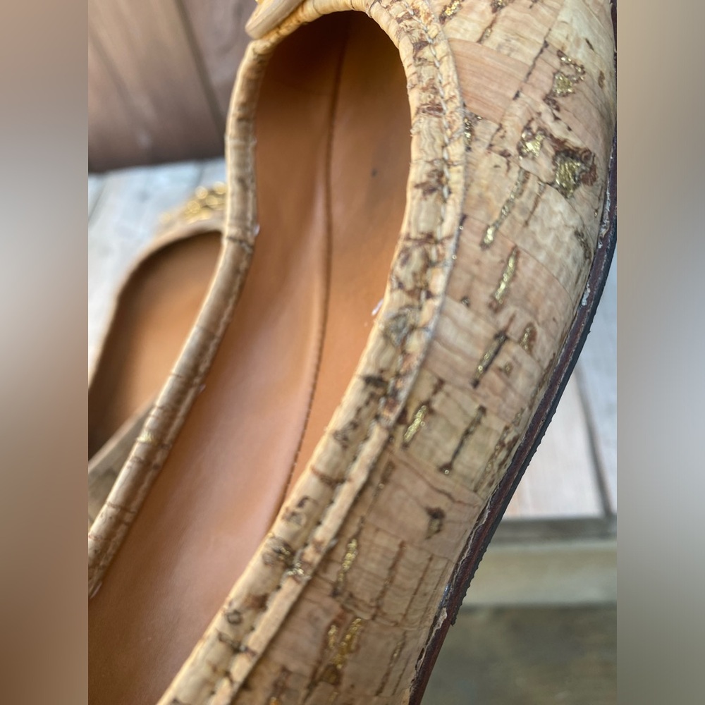 Tory Burch Cork Reva Slip Ons Ballerina Flats Womens 8 M - Picture 8 of 13